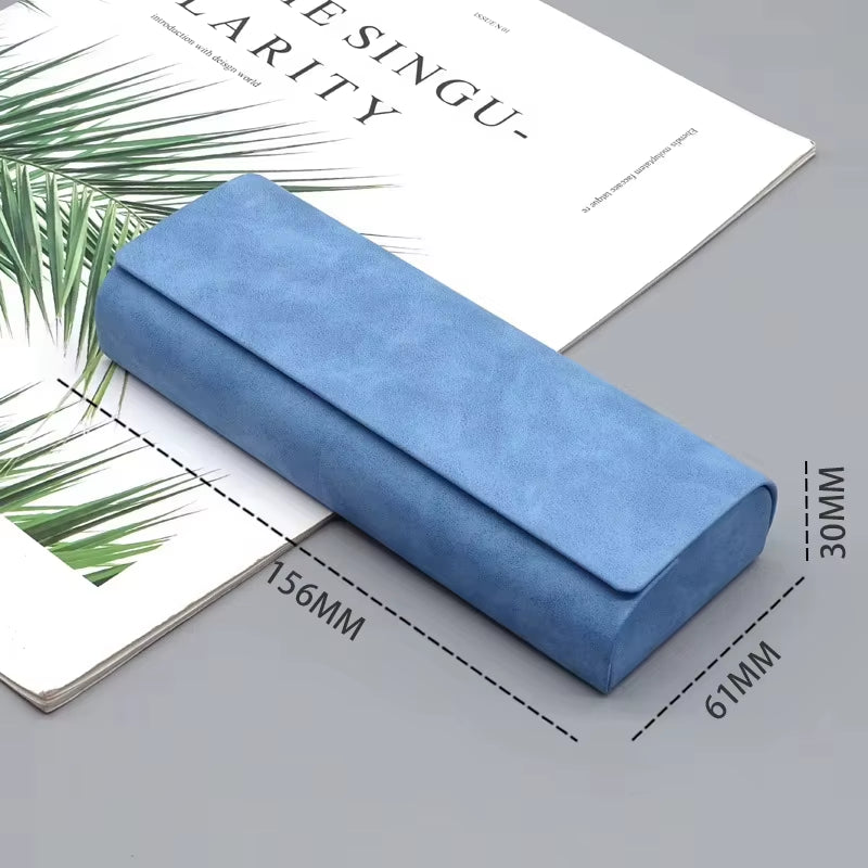 1/2Pcs Simple Leather Eyewear Case Optical Retro Myopia Glasses Sunglasses Storage Box Fashion for Men and Women