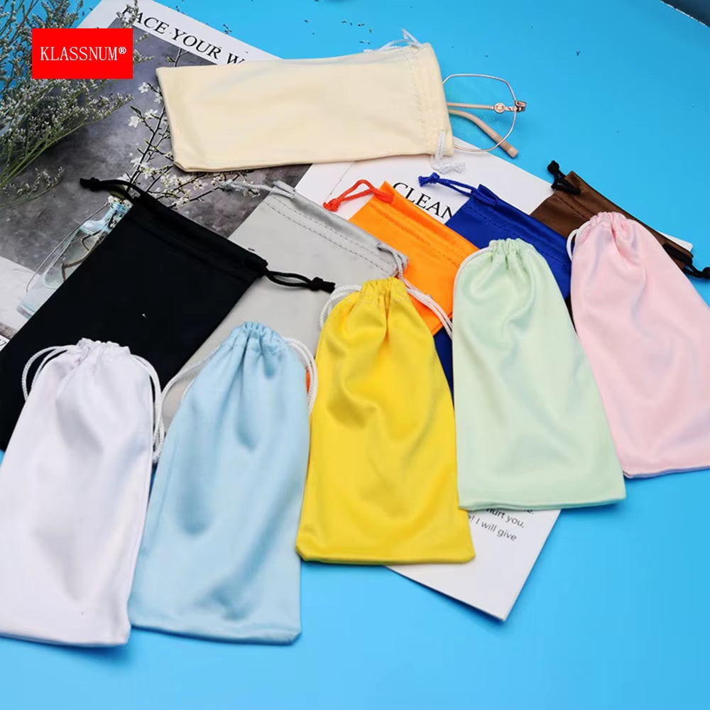 KLASSNUM Microfiber Sunglasses Case Eyepiece Bag Sun Bag Portable Cloth Bag Reading Glasses Bag Glasses Storage Bag Wholesale