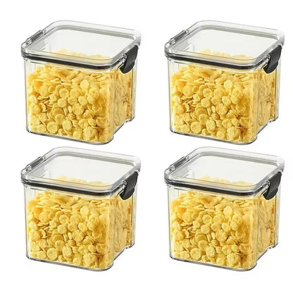 1-4PCS Sealed Jars Kitchen Organizer Grain Storage Boxes Large Capacity Sealed Container Seasoning Jars Set Fresh-Keeping Tank