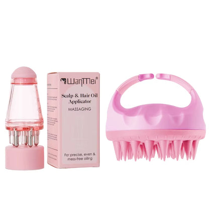 2/3Pcs Professional Scalp Care Set Massaging Brush Oil Applicator - for Hair Growth Scalp Treatment Deep Nourishment Waterproof