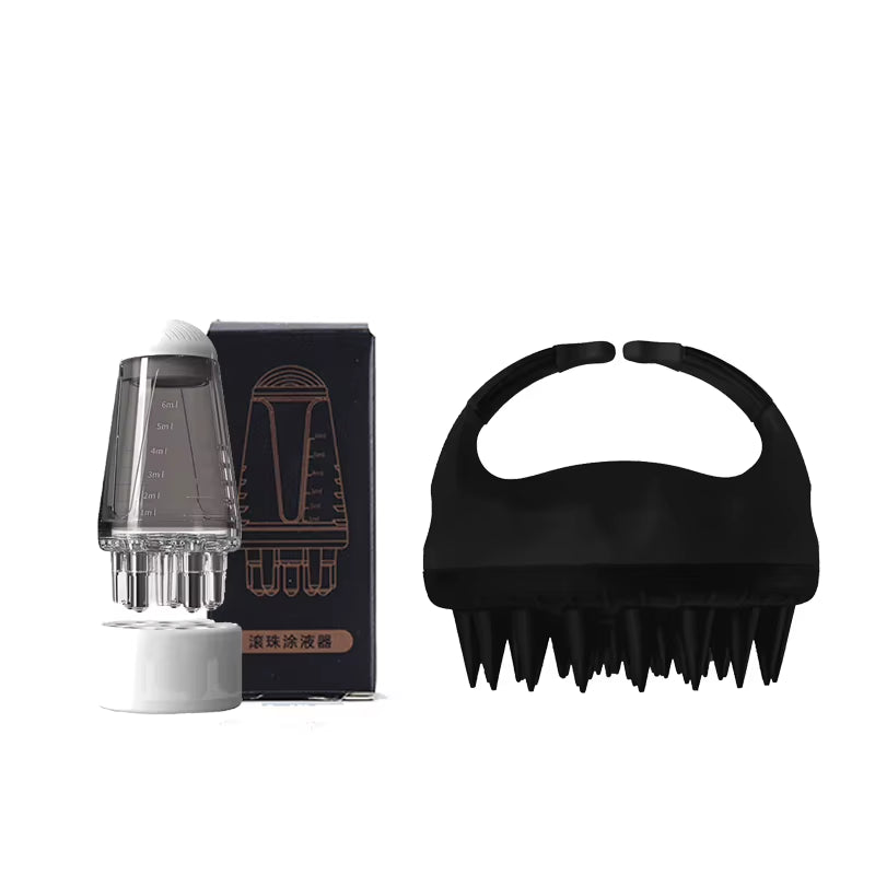 2/3Pcs Professional Scalp Care Set Massaging Brush Oil Applicator - for Hair Growth Scalp Treatment Deep Nourishment Waterproof