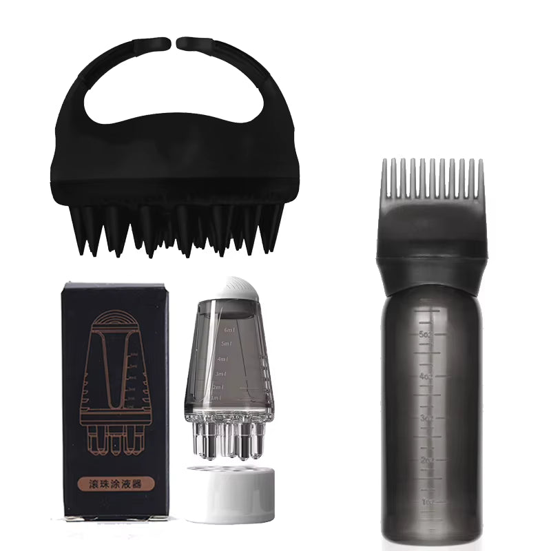 2/3Pcs Professional Scalp Care Set Massaging Brush Oil Applicator - for Hair Growth Scalp Treatment Deep Nourishment Waterproof