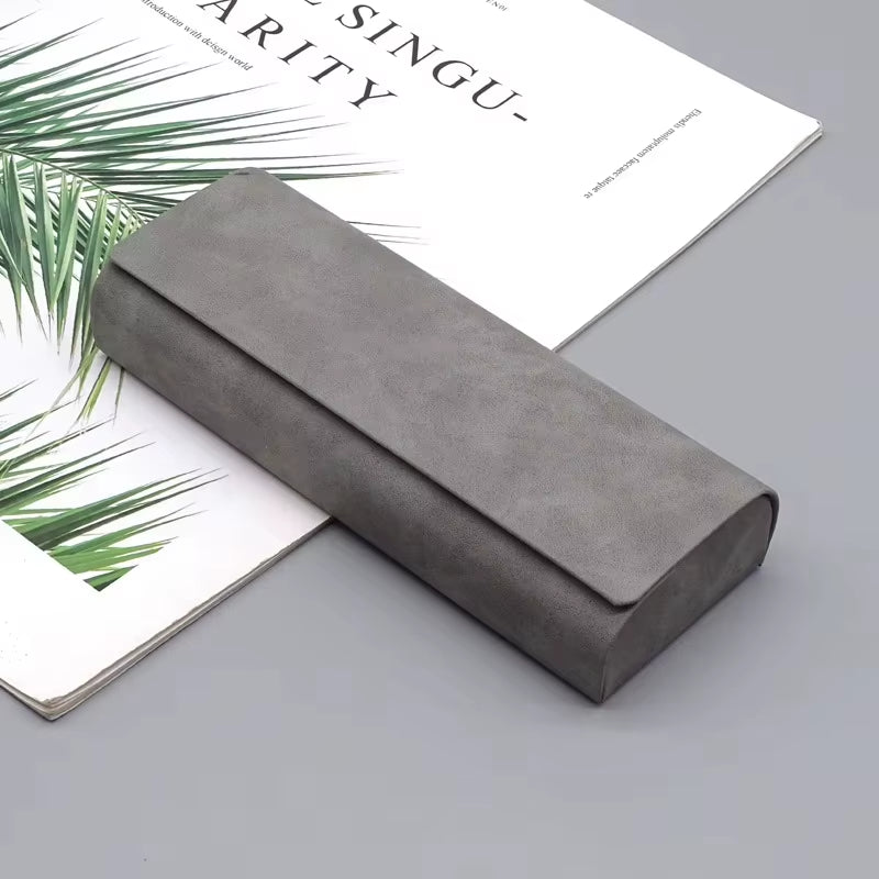 1/2Pcs Simple Leather Eyewear Case Optical Retro Myopia Glasses Sunglasses Storage Box Fashion for Men and Women