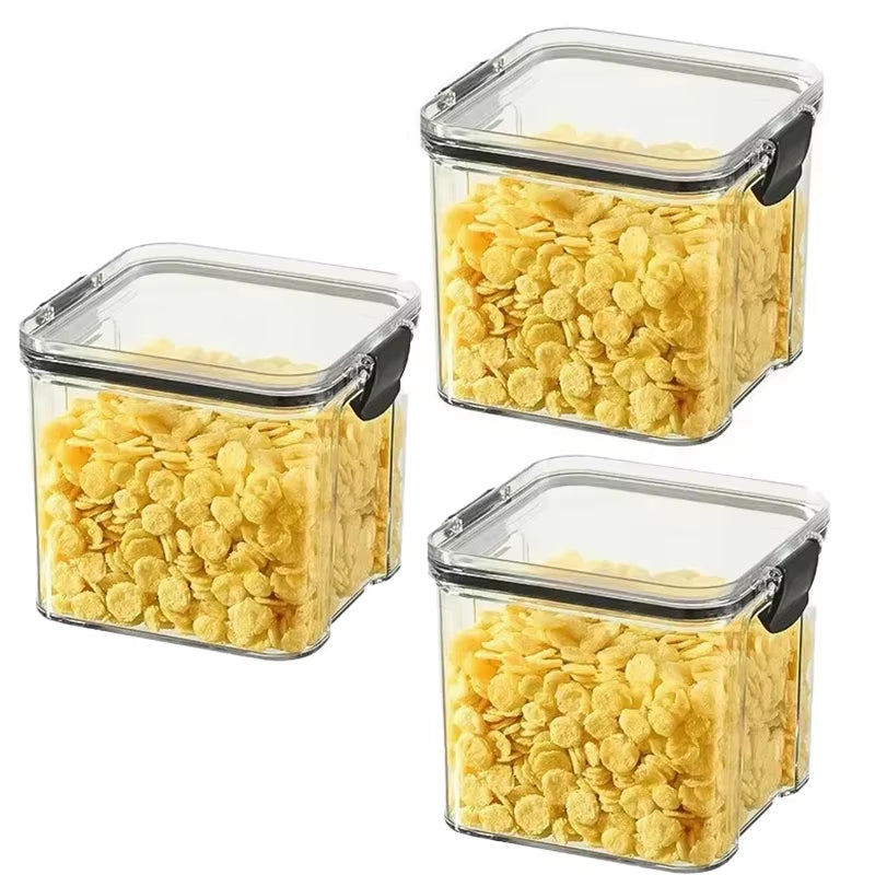 1-4PCS Sealed Jars Kitchen Organizer Grain Storage Boxes Large Capacity Sealed Container Seasoning Jars Set Fresh-Keeping Tank