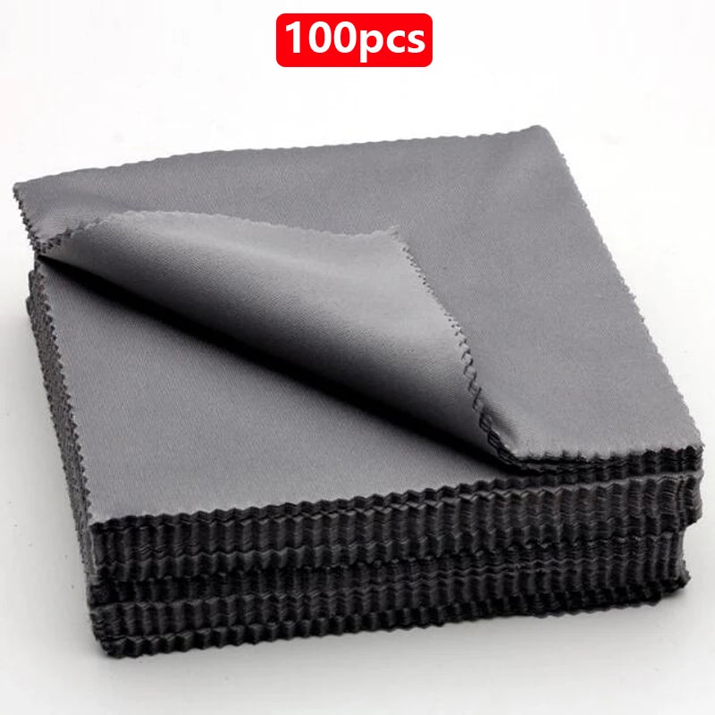 1/20/100/300 Pcs/Lot Black Microfiber Sunglasses Eyeglasses Cleaning Cloth 13*13Cm Glasses Eyewear Clean Lens Cloth Accessories