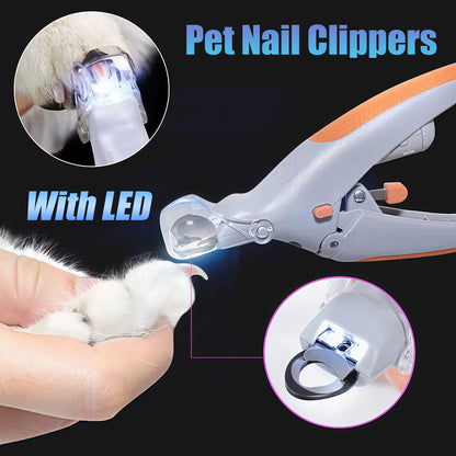 Professional Pet Nail Clipper Scissors with LED Light Cat Dog Nail Clipper Tool Scissors Nail Toeclaw Cutter Scissors Pet Supply