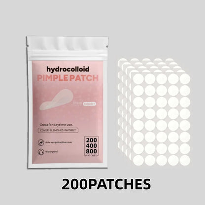 200/400/800Pcs Invisible Clear Pimple Patch Set – Deep-Cleansing Hydrocolloid Acne Stickers, Mixed Sizes, Gentle & Skin-Friendly