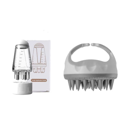 2/3Pcs Professional Scalp Care Set Massaging Brush Oil Applicator - for Hair Growth Scalp Treatment Deep Nourishment Waterproof