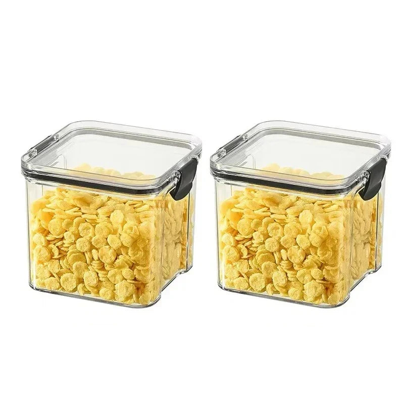 1-4PCS Sealed Jars Kitchen Organizer Grain Storage Boxes Large Capacity Sealed Container Seasoning Jars Set Fresh-Keeping Tank