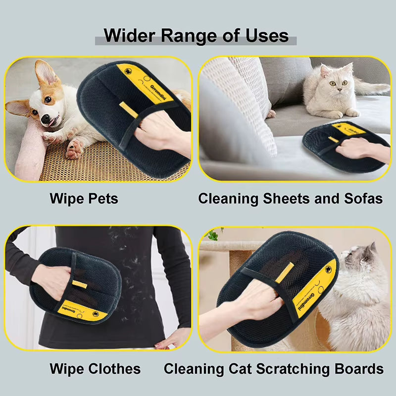 Pet Hair Remover Electrostatic Gloves, 2025 New Pet Hair Removal Glove for Cats & Dogs